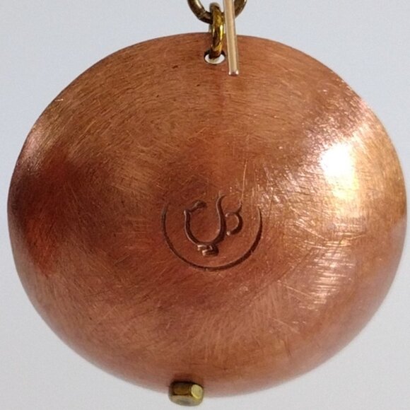 Chick Boss SPARK Dome Shaped Copper and Brass Earrings - Picture 3 of 3